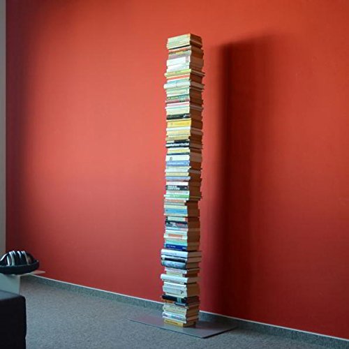Radius Design booksbaum Single Stand Gross Silber, 3tlg. Best.aus: Halterung + Fuß + Einlegeböden [W] von Radius