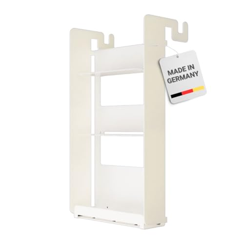 Radius® Duschregal Ohne Bohren Duschablage zum hängen Badezimmer Organizer Shampoo Halterung Dusche Duschkorb Halterung Shower Shelf zum selbst knicken mit Haken (weiß) von Radius