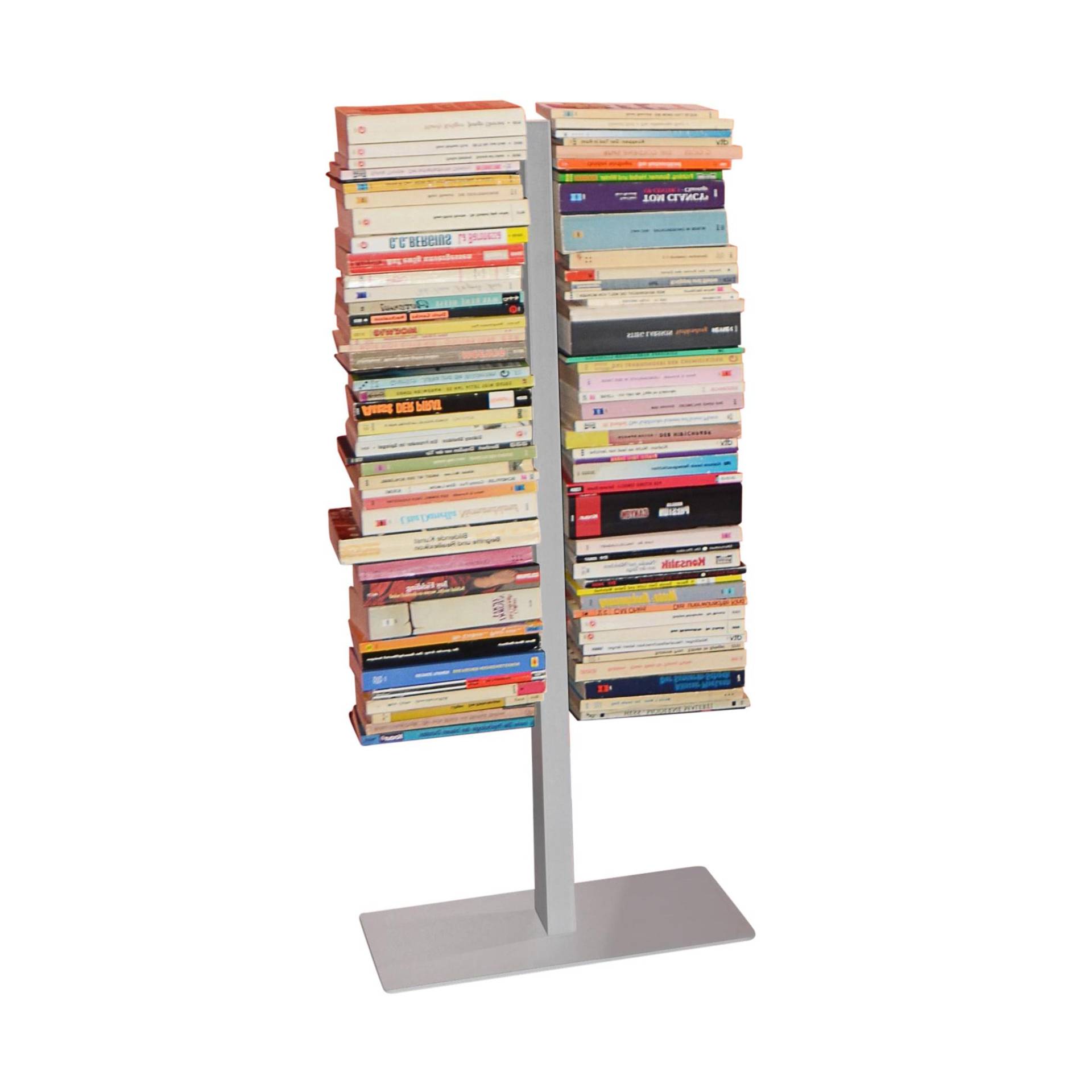 Radius - Booksbaum Bücherregal klein - silber/BxHxT 39x90,5x12cm/8 Fächer von Radius