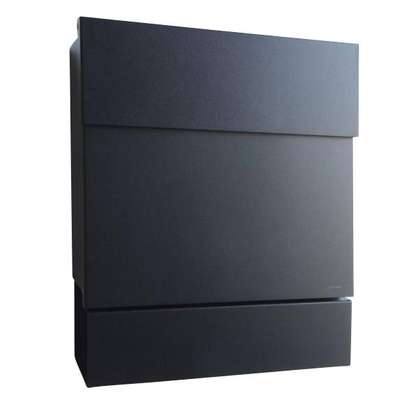 Radius - Letterman 5 Briefkasten - schwarz/mit Zeitungsfach/BxHxT 40x47,5x11,5cm von Radius