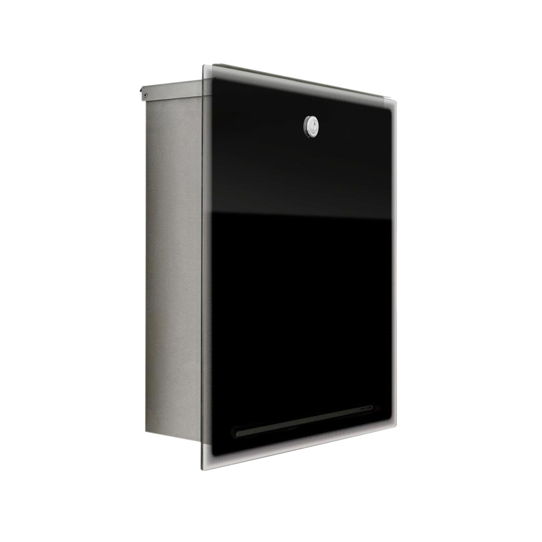 Radius - Letterman III Briefkasten - schwarz/BxHxT 41x48x12cm/Glasfront von Radius