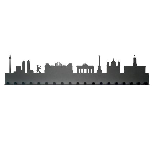 Radius - Städtegarderobe Berlin - dunkelgrau/Stahl pulverbeschichtet/BxHxT 80x18x3,5cm von Radius