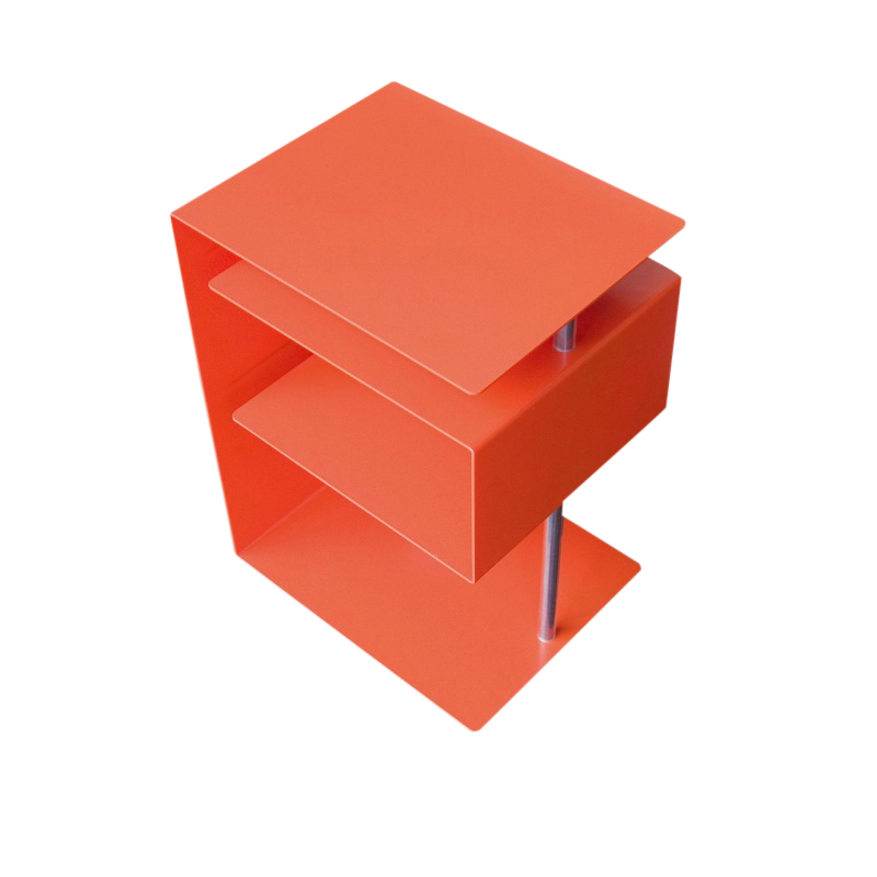 Radius - X-Centric Beistelltisch - orange/Stahl pulverbeschichtet/BxHxT 30x50x37,5cm von Radius
