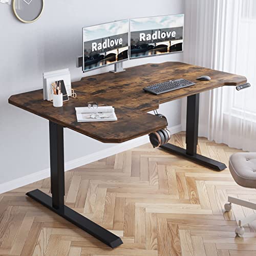 Radlove Schreibtisch Höhenverstellbar Elektrisch, 150CM L Form Stehpult,Stehschreibtisch mit 4 Memory-Steuerung mit Tischplatte 2-Fach-Teleskop Stehschreibtisch, Spleißbrett Radlove Schreibtisch Höhenverstellbar Elektrisch, 150CM L Form Stehpult,Stehschreibtisch mit 4 Memory-Steuerung mit Tischplatte 2-Fach-Teleskop Stehschreibtisch, Spleißbrett von Radlove