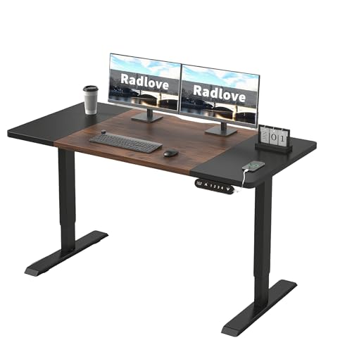 Radlove Schreibtisch Höhenverstellbar Elektrisch Stehpult,140 x 60 cm Stehschreibtisch mit 4 Memory-Steuerung mit Tischplatte 2-Fach-Teleskop Stehschreibtisch, Spleißbrett Radlove Schreibtisch Höhenverstellbar Elektrisch Stehpult,140 x 60 cm Stehschreibtisch mit 4 Memory-Steuerung mit Tischplatte 2-Fach-Teleskop Stehschreibtisch, Spleißbrett von Radlove