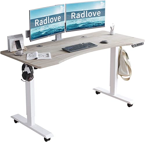 Radlove Schreibtisch Höhenverstellbar Elektrisch Stehpult,140 x 76 cm Stehschreibtisch mit 4 Memory-Steuerung mit Tischplatte 2-Fach-Teleskop Stehschreibtisch, Spleißbrett Radlove Schreibtisch Höhenverstellbar Elektrisch Stehpult,140 x 76 cm Stehschreibtisch mit 4 Memory-Steuerung mit Tischplatte 2-Fach-Teleskop Stehschreibtisch, Spleißbrett von Radlove
