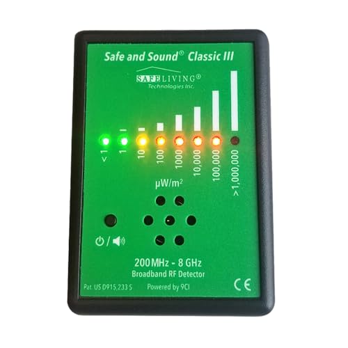 Safe and Sound Classic III HF-Detektor | Messung elektromagnetischer Strahlung | Strahlungsdetektor für elektromagnetische Felder | EMF-Messgerät | 5G von RadonTec