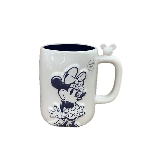 Rae Dunn Disney Minnie Mouse Kaffeetasse aus Keramik, Minnie (Liebe, Glück und Schleifen) von Rae Dunn by Magenta