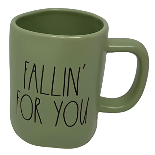Rae Dunn Fallin for You Kaffee-/Tee-Tasse – Artisan-Kollektion von Magenta – niedliche salbeigrüne Tasse für Herbst/Herbst kühle Tage luftiges Gefühl von RAE DUNN BY MAGENTA