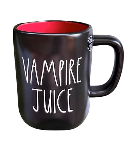 Rae Dunn Halloween Keramik Doppelseitige Tasse Vampir Saft mit roter Innenseite Rae Dunn Halloween Keramik Doppelseitige Tasse Vampir Saft mit roter Innenseite von Rae Dunn by Magenta