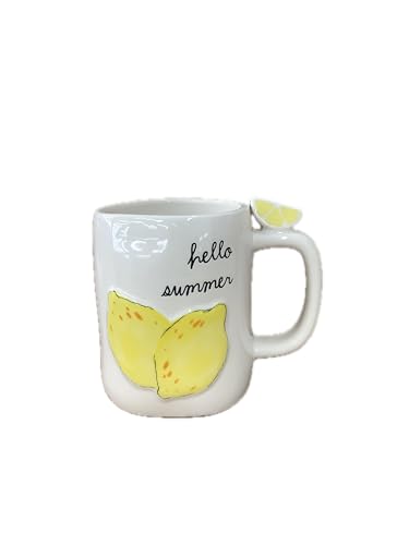 Rae Dunn Summer Coffee Tea Keramiktasse Hello Summer (Zitronenscheiben) von Rae Dunn by Magenta