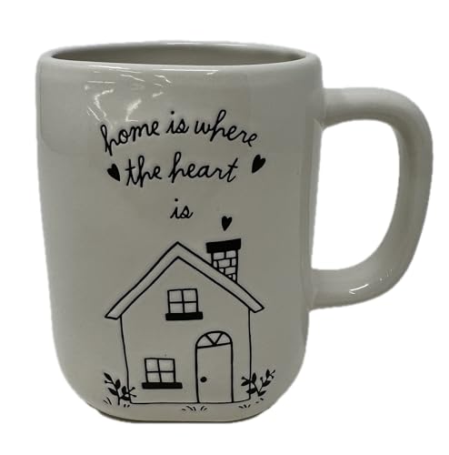 Rae Dunn by Magenta Home Is Where The Heart Is Kaffee-/Teetasse, Weiß von Rae Dunn by Magenta