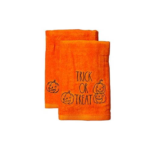 Rae Dunn Halloween-Handtücher, 40,6 x 76,2 cm, Orange, 2 Stück von Rae Dunn