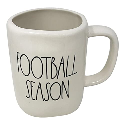 Rae Dunn Kaffee-/Teetasse aus Keramik, Fußball-Saison, Weiß von Rae Dunn