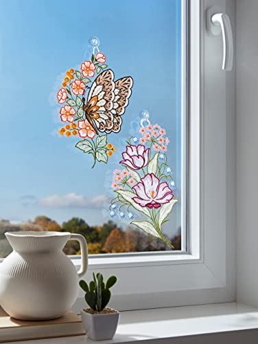 Raebel 'Fensterbild Plauener Stick.Schmetterling (inkl. Saughaken) von Raebel OHG
