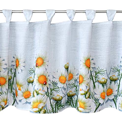 Raebel OHG Gardine Scheibengardine Frühlingsgardine Panneaux Bistrogardine Deko Marienkäfer (50 x 150 cm) von Raebel OHG