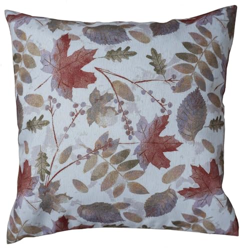 Tischdecke Druckdesign Blätter Allover mit Goldlurex Kissenhülle (40 x 40 cm) von Raebel OHG