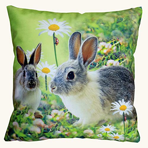 Raebel Kissenbezug Weiche Hülle Kissen Bezug Bezüge Sofakissen Osterkissen Ostern 40 x 40 cm Polyester von Raebel