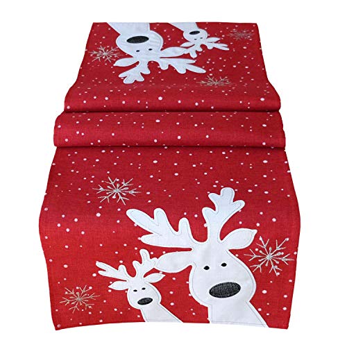 Raebel Tischdecke 85 x 85 cm Stickerei lustiger Elch rot-bunt Weihnachten Weihnachtsdeko Weihnachtstischdecke Mitteldecke Tischdeko Tischdecke Raebel Tischdecke 85 x 85 cm Stickerei lustiger Elch rot-bunt Weihnachten Weihnachtsdeko Weihnachtstischdecke Mitteldecke Tischdeko Tischdecke von Raebel OHG