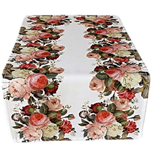 Raebel Tischdecke Mitteldecke Decken Tischläufer Läufer Rosen Garten Bunt Polyester (Tischläufer 35x70 cm) von Raebel