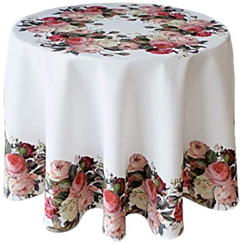 Raebel - Tischdecken - Druckmotiv Rosen - Ostern Frühling - Größe wählbar - 100% Polyester (150 cm rund) von Raebel OHG