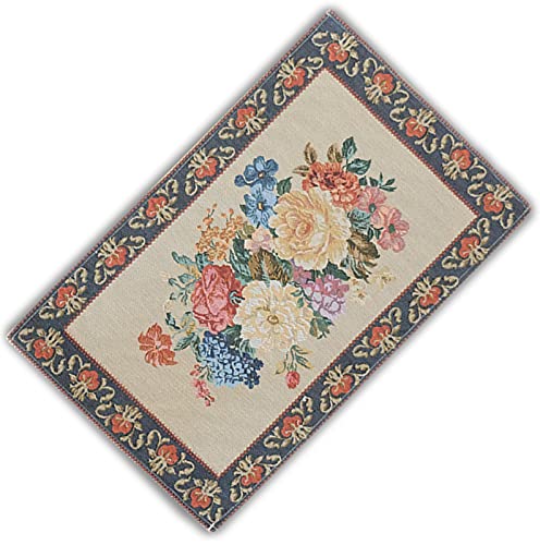 Raebel Tischläufer Gobelin Rosen Hellbraun Bunt Landhaus Gobelindecke Gobelintischdecke Läufer Decke (33 x 50 cm) von Raebel