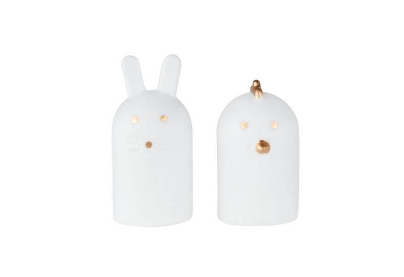 Räder Design Dekofigur Ostern Porzellanfiguren Hase und Huhn D:2,5cm H:5cm von Räder Design