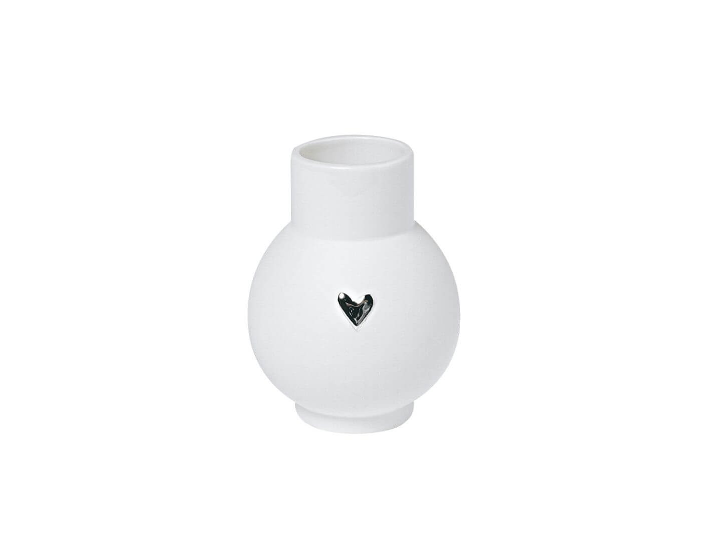 Räder Design Dekovase Lovely. Mini-Kugelvase - Herz silber von Räder Design