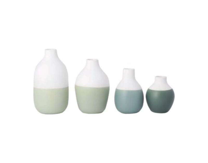 Räder Design Dekovase Mini Flaschenvasen grün 4er Set Räder Design Dekovase Mini Flaschenvasen grün 4er Set von Räder Design