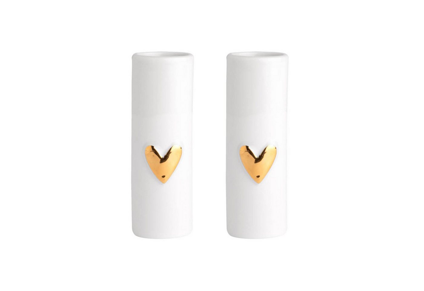 Räder Design Dekovase Mini Herz Gold 2er Set Räder Design Dekovase Mini Herz Gold 2er Set von Räder Design