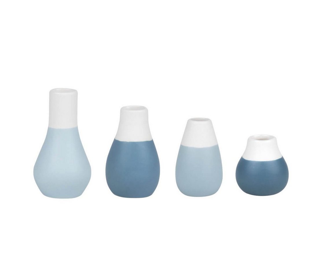 Räder Design Dekovase Räder 4er Mini Pastellvasen Set Blautöne 4 - 8.5cm von Räder Design