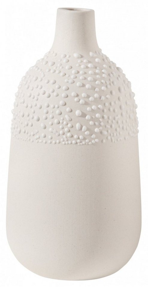 Räder Design Dekovase ZUHAUSE WEISSE PERLENVASE "DESIGN 4" von Räder Design