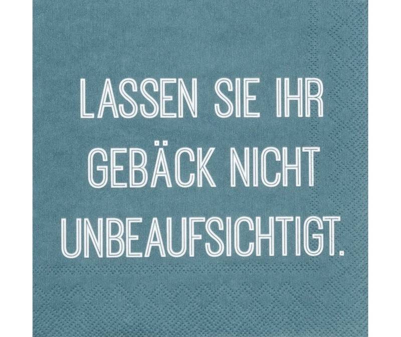 Räder Design Papierserviette Cocktailservietten "Lassen Sie ihr Gebäck nicht unbeaufsichtigt" von Räder Design