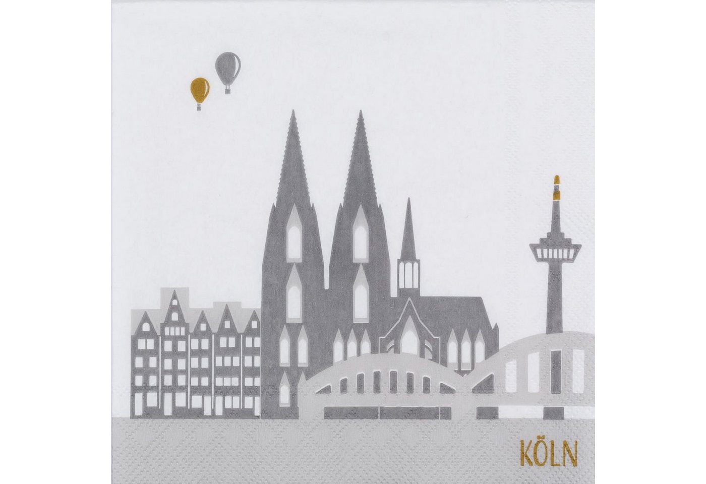 Räder Design Papierserviette Cocktailservietten Stadtsilhouette Köln von Räder Design