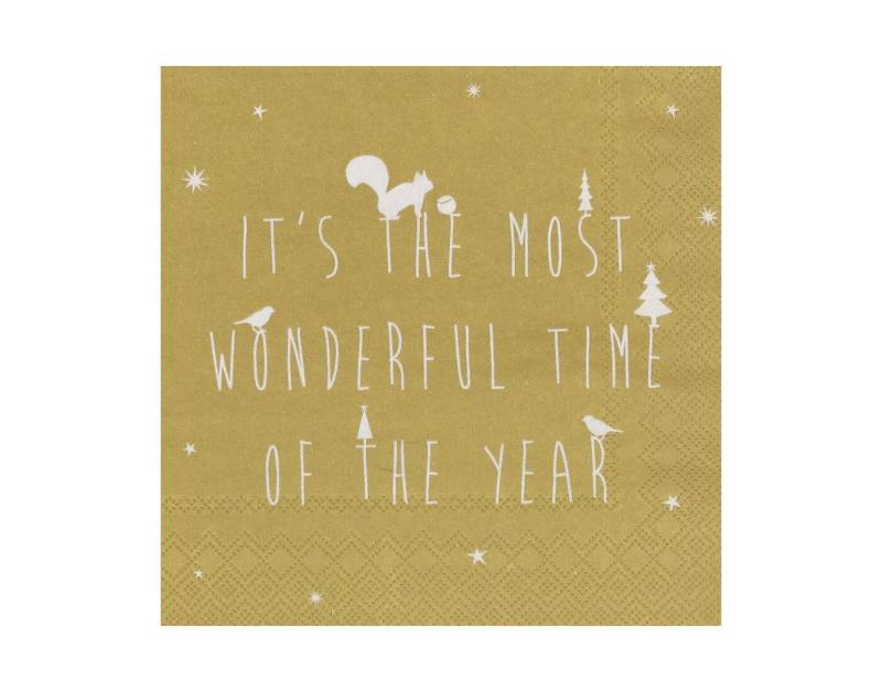 Räder Design Papierserviette Lunchservietten - It's the most wonderful time of the year von Räder Design