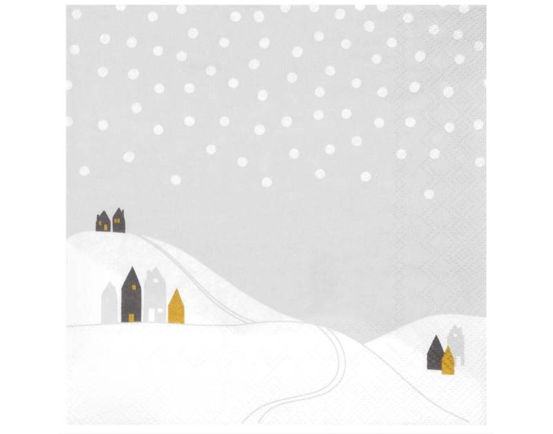 Räder Design Papierserviette Lunchservietten - Schneelandschaft von Räder Design