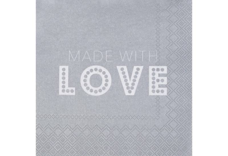 Räder Design Papierserviette Servietten Made with Love von Räder Design