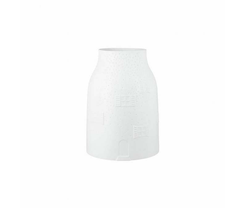 Räder Design Tischvase Räder Vase Winterhaus aus Porzellan weiß D18cmxH25cm Räder Design Tischvase Räder Vase Winterhaus aus Porzellan weiß D18cmxH25cm von Räder Design