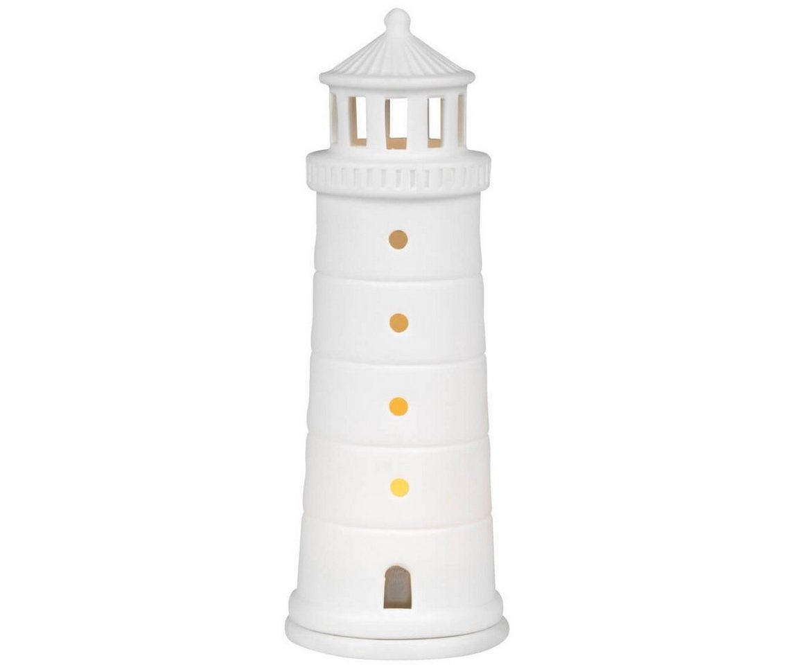 Räder Design Windlicht Räder Porzellan Lichthaus Leuchtturm 18cm 15468 von Räder Design