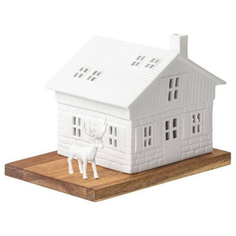 Räder Design Windlicht Räder Porzellan Lichthaus Skihütte 18x12x23 cm weiß mit von Räder Design