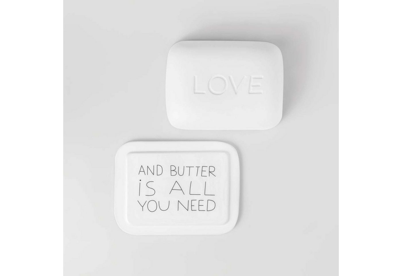 Räder Design Windlicht räder Guten Morgen Porzellan Butterdose Love and Butter weiß 14,5cm Räder Design Windlicht räder Guten Morgen Porzellan Butterdose Love and Butter weiß 14,5cm von Räder Design