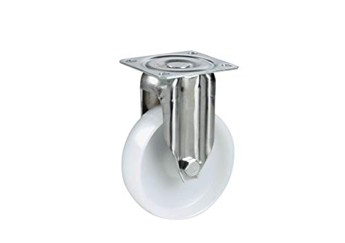 Polyamid Edelstahl Bockrolle ø 60mm Plattenbefestigung, rostfrei, Polyamidrad, Gleitlagerung, Edelstahl, VA, VA2, Inox Polyamid Edelstahl Bockrolle ø 60mm Plattenbefestigung, rostfrei, Polyamidrad, Gleitlagerung, Edelstahl, VA, VA2, Inox von Räder Wendt