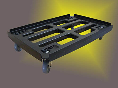 Räder Wendt Transportroller Basic Schwarz Polypropylen 600x400mm 150Kg Tragkraft 4LR ø 75mm TK für Boxen und Kisten von Räder Wendt