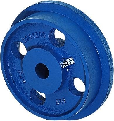 Räder Wendt Grauguss-Spurkranzräder, Rollen ø 50mm, beidseitig gleitgelagert, blau lackiert, Tragkraft 400Kg von Räder Wendt