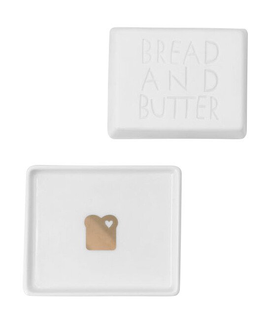 Butterdose Bread and Butter 125 g weiß von Räder