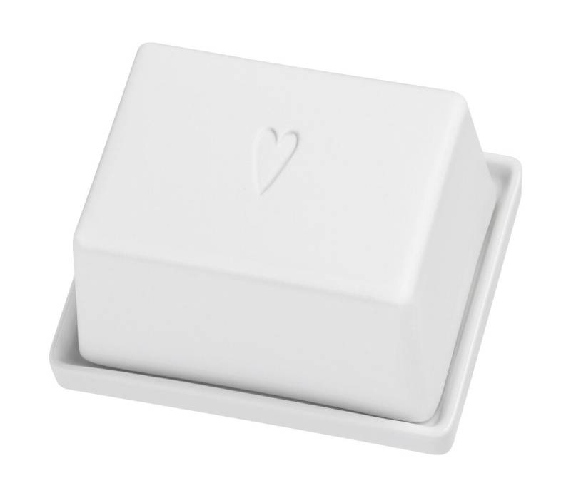 Butterdose Herz 125 g weiß von Räder