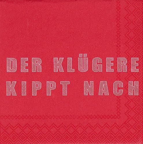 Cocktailserviette "Der Klügere kippt nach" von Räder