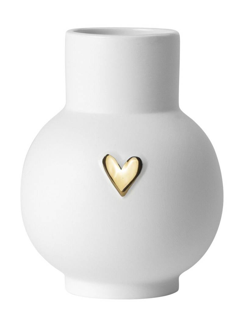 Kugelvase Herz Gold 13 cm Lovely weiß von Räder