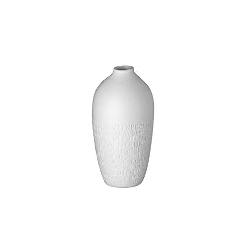 Räder 10457 Zuhause - Vase/Blumenvase - Text - Porzellan - weiß - Ø 5cm - Höhe 11cm von Räder