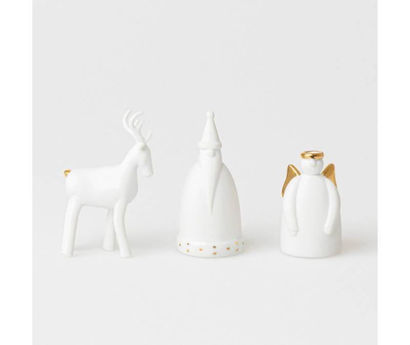 Räder Dekofigur räder Weihnachtsfiguren Dekofigur Porzellan weiß 3er Set Räder Dekofigur räder Weihnachtsfiguren Dekofigur Porzellan weiß 3er Set von Räder